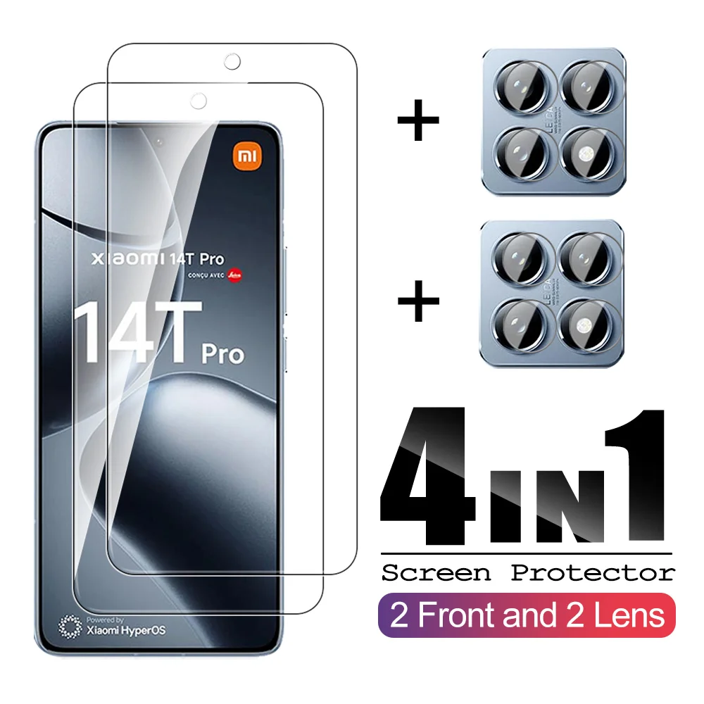 4in1 Screen Protectors For Xiaomi 14T Pro 5G Camera Lens Tempered Glass Film Xiaomi14TPro Xiaomy14t pro Mi14T Pro 14TPro 14 T 14