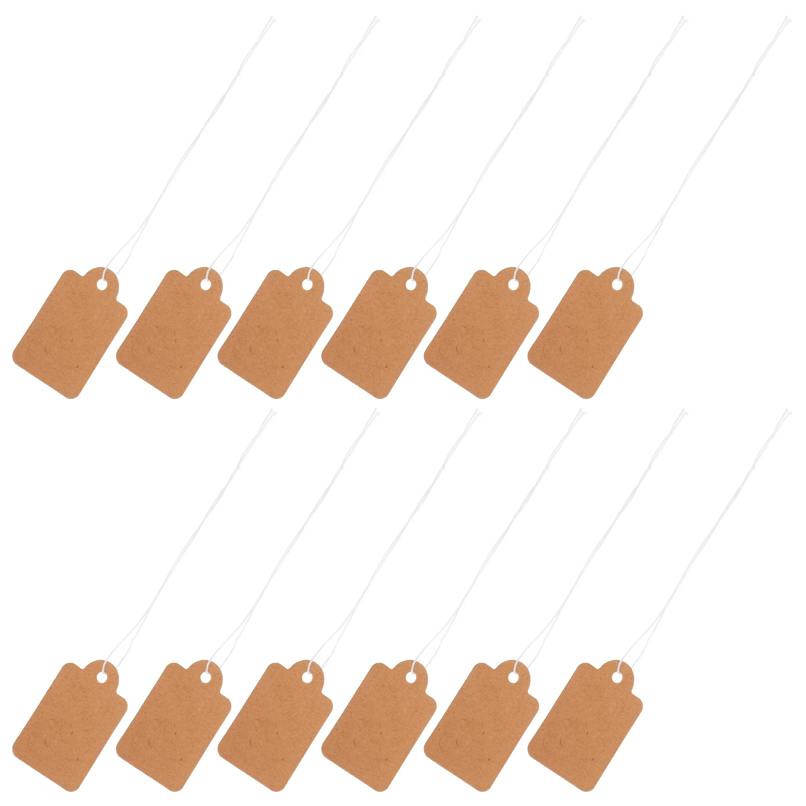 

200 Pcs Price Tags for Clothes White Retail Display Labels Paper Hang Tags with String Craft Sewing Accessories