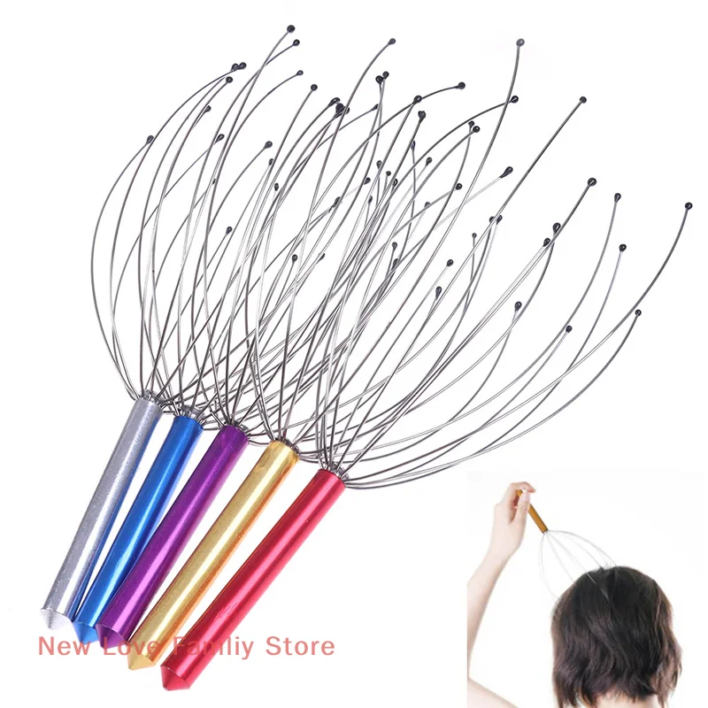 Stainless Steel Octopus Claws Scalp Massager Head Scratcher For Deep Relaxation Portable Massage Tools