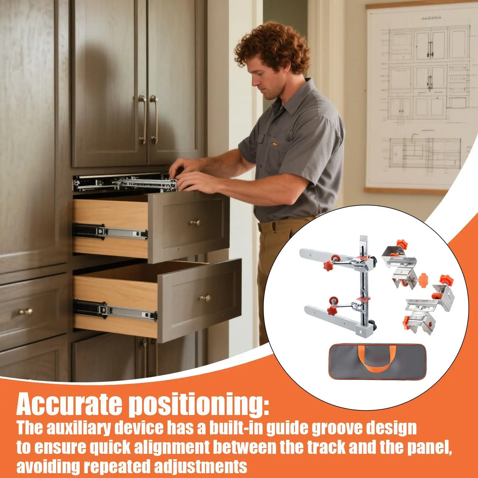 

Drawer Slide Jig Drawer Pull Jig Drill Guide Adjustable Mount Kit Guides For Installation Alignment Toolbox Home Carpentry