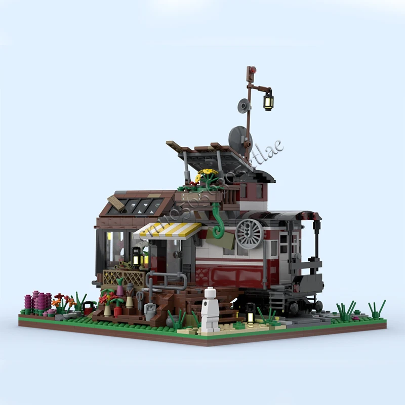 1330 pièces scène de rue de ville garde la voiture maison de fleurs MOC personnaliser modèle de bloc de construction modulaire bricolage assemblage jouet cadeau