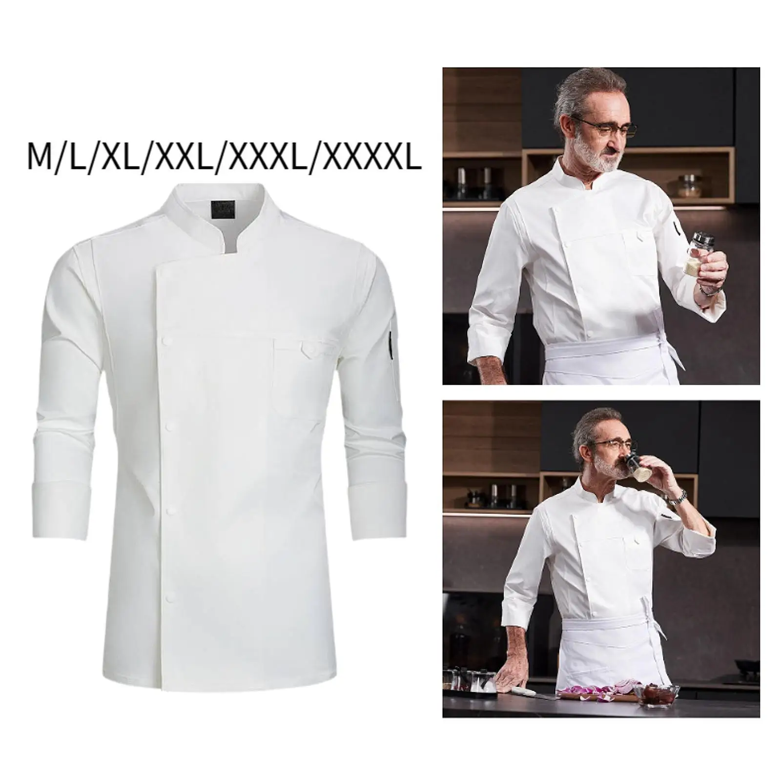 Chef Coat for Men Women Chef Uniform for Kitchen Work Uniform Hotel Baking