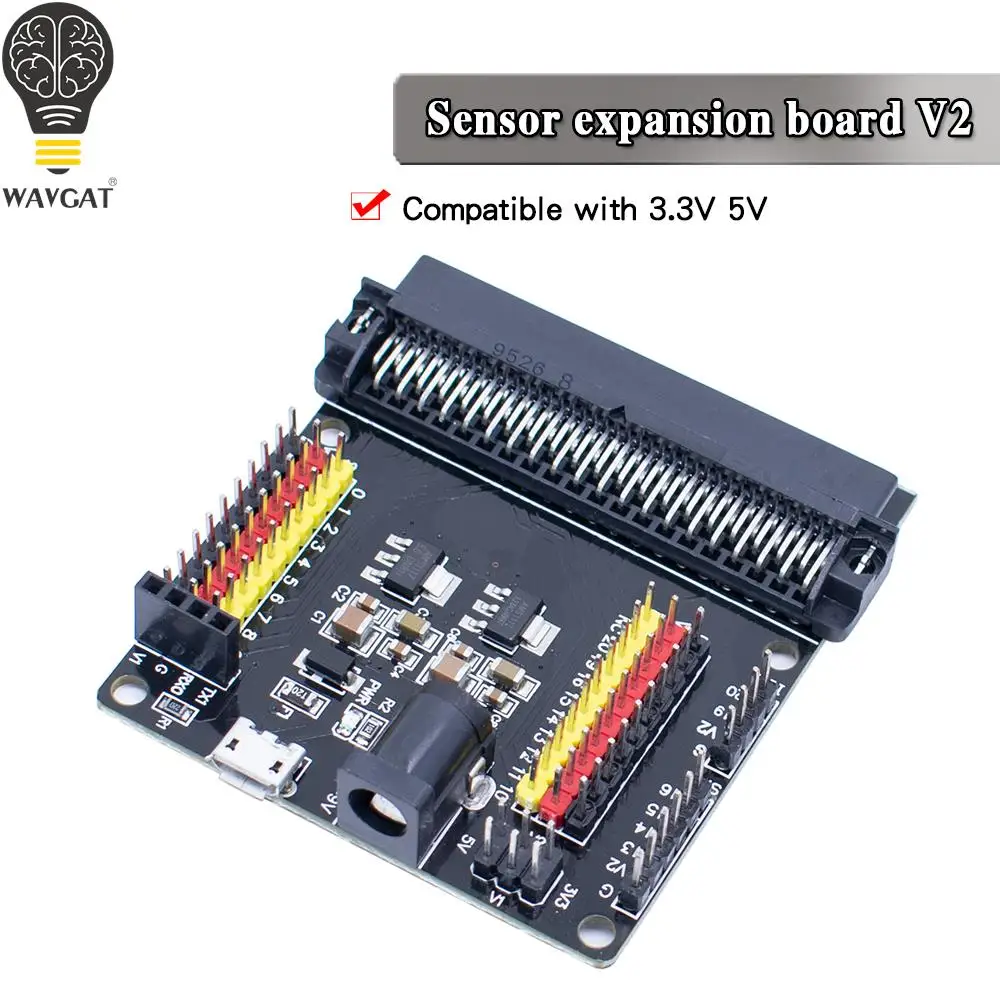 WAVGAT-Placa de expansión de Sensor, escudo V2 para BBC Micro Bit, electrónica diy, nuevo