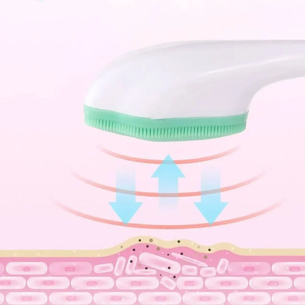 1 Stück Katzenpfoten-Silikon-Gesichtsreinigungsbürste, Gesichtsreinigungsbürste, Make-up-Entfernungsbürste, Porenreinigungsbürste mit langem Griff, Gesichtsreinigungswerkzeug – Detail 3