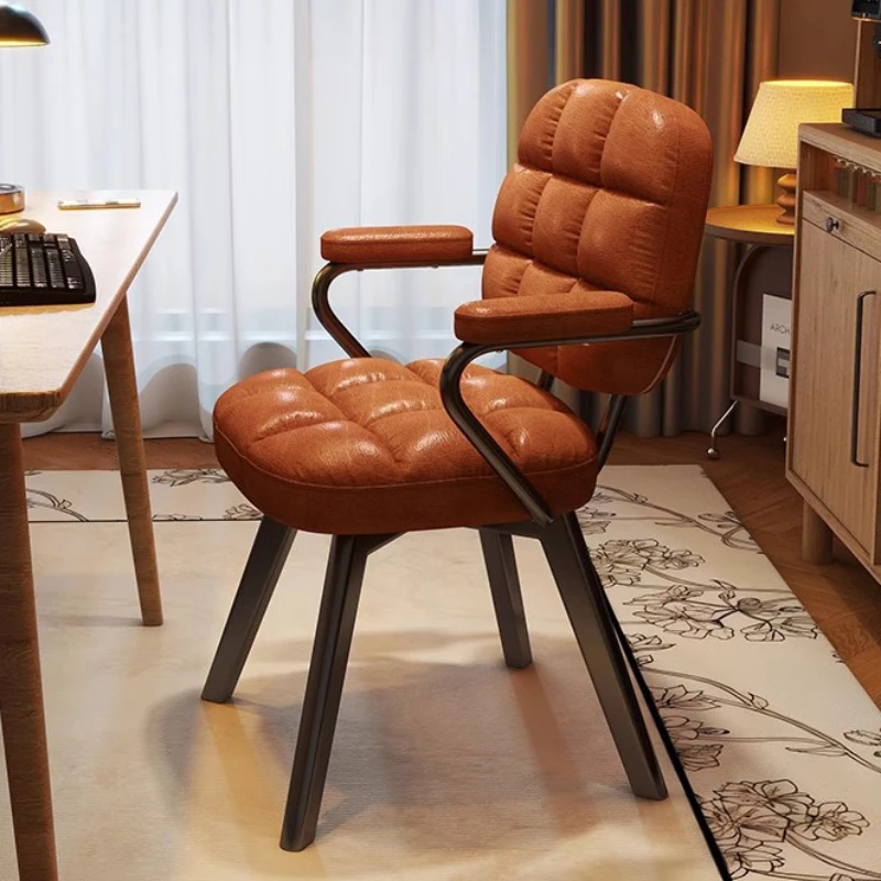 Computer Chair Home Luxury Solid Wood Comfortable Sedentary Study Chair Bedroom Makeup Dormitory Backrest Bedroom Furniture image 4