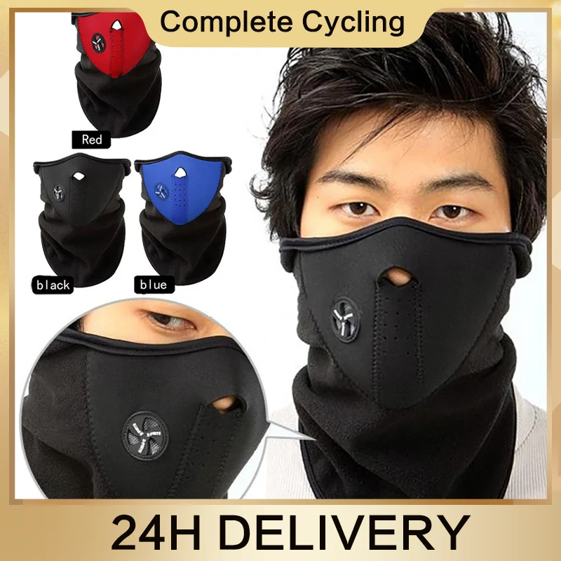 Windproof Bike Bicycle Cycling Mask Warm Dustproof Ski Snowboard Outdoor Masks Neck Half Face Cache Cou Winter Sport Mask Hot