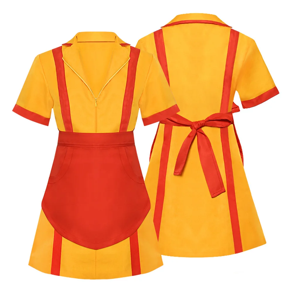 2 Brooke Girls Fast Food Workwear Halloween Costume Cosplay Uniform Girls Cosplay Dress Costumes for Halloween Girl Party Wear