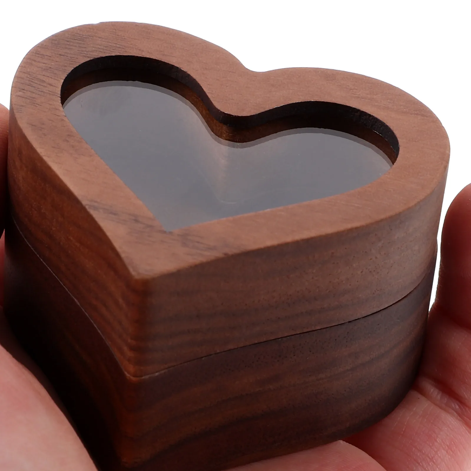 

Wooden Ring Case Practical Jewelry Organizer Durable Ring Storage Box Elegant Proposal Wedding Display Jewelry Storage Box
