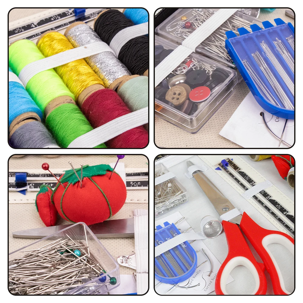 DIY Multi-Function Sewing Tool & Accessory Set Complete Sewing Kit for Quilting Stitching Embroidery Travel Household Sewing Box