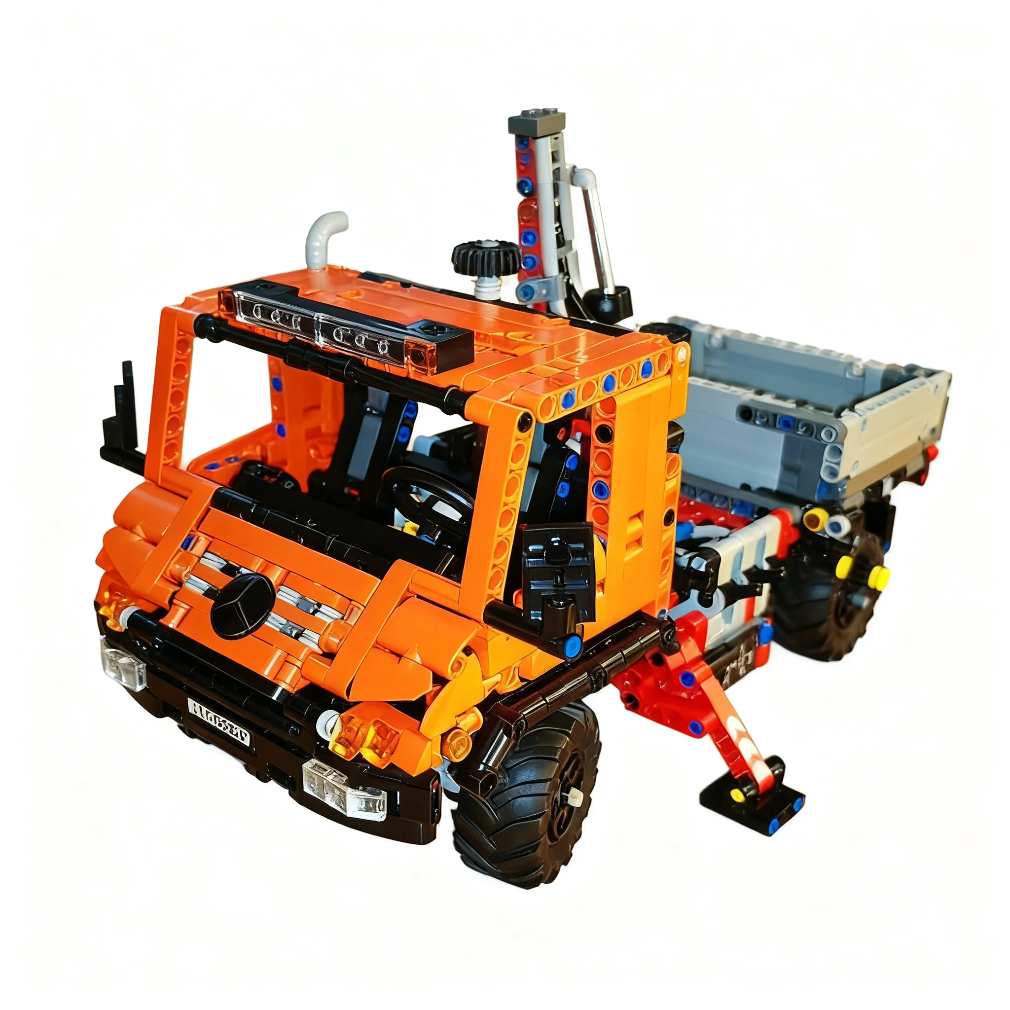 1558pcs MOC Mechatech Mercedesees Benz Unimoges U400 42242's Fully Overhauled Conversion Mod Technical Model Building Blocks Toy
