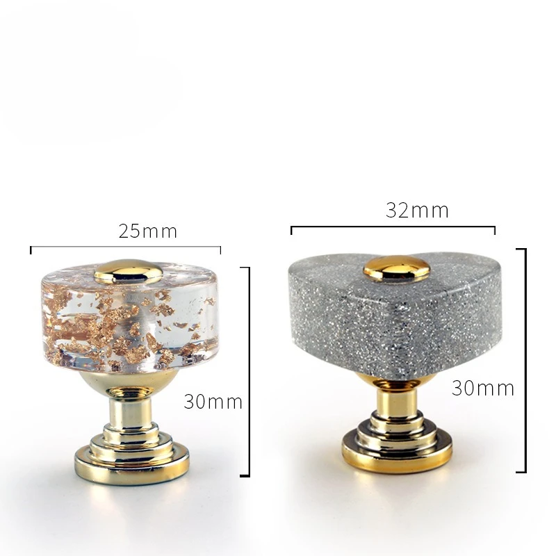 Acrylic pull handle for cabinet, bedside table, cabinet door - plastic handle, glass, aluminum alloy, single-hole pull handle