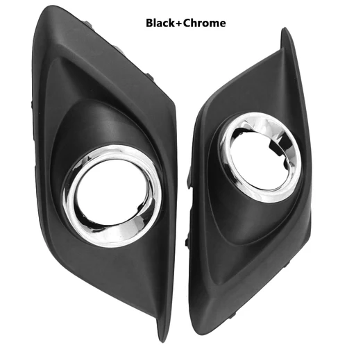 Imagen 2 del producto Luz antiniebla de parachoques delantero para Mazda 3 Axela, cubierta de lámpara izquierda y derecha, color negro/cromado, 2 piezas, 2014, 2015, 2016, BKD1-50-C11, BKD1-50-C21