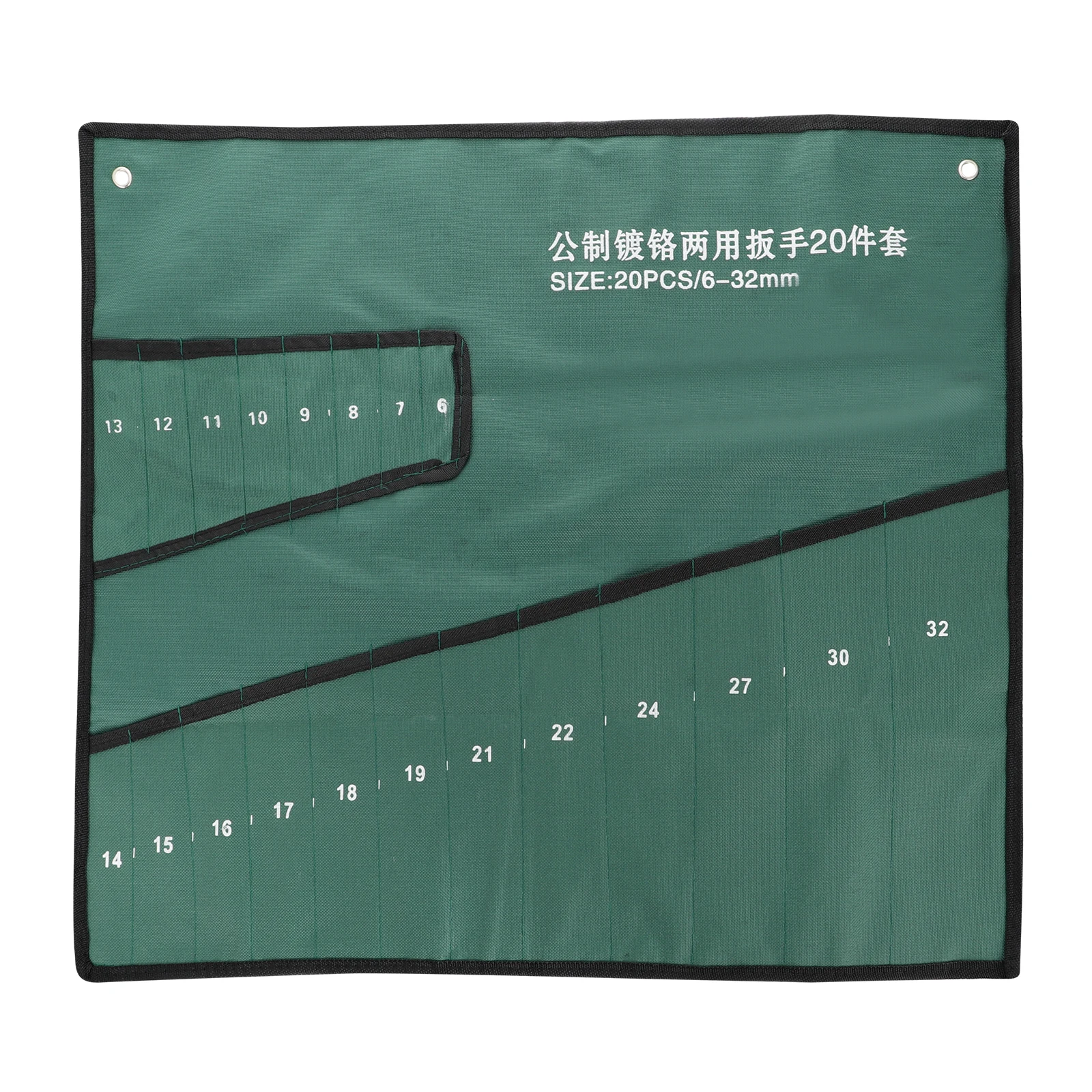 

Thick Wrench Holder Bag Multifunctional Tool Pouch with Integral Tie Straps and Fold Down Flap for Efficiency Wrench Storage Bag