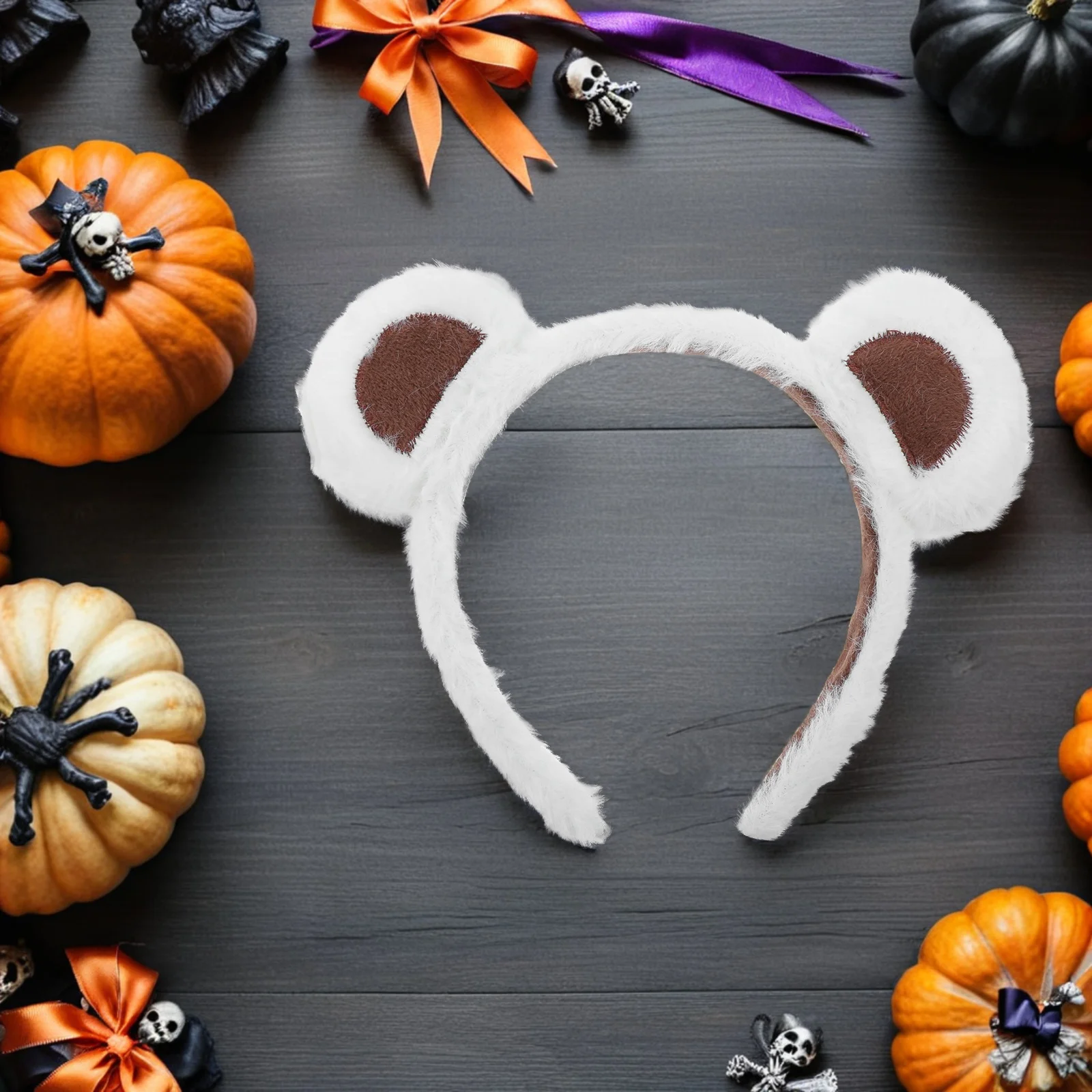 

4pcs Furry Bear Headband Animal Ear Hair Hoop Kawaii Soft For Women Party Cosplay Halloween Spa Birthday Makeup Washing