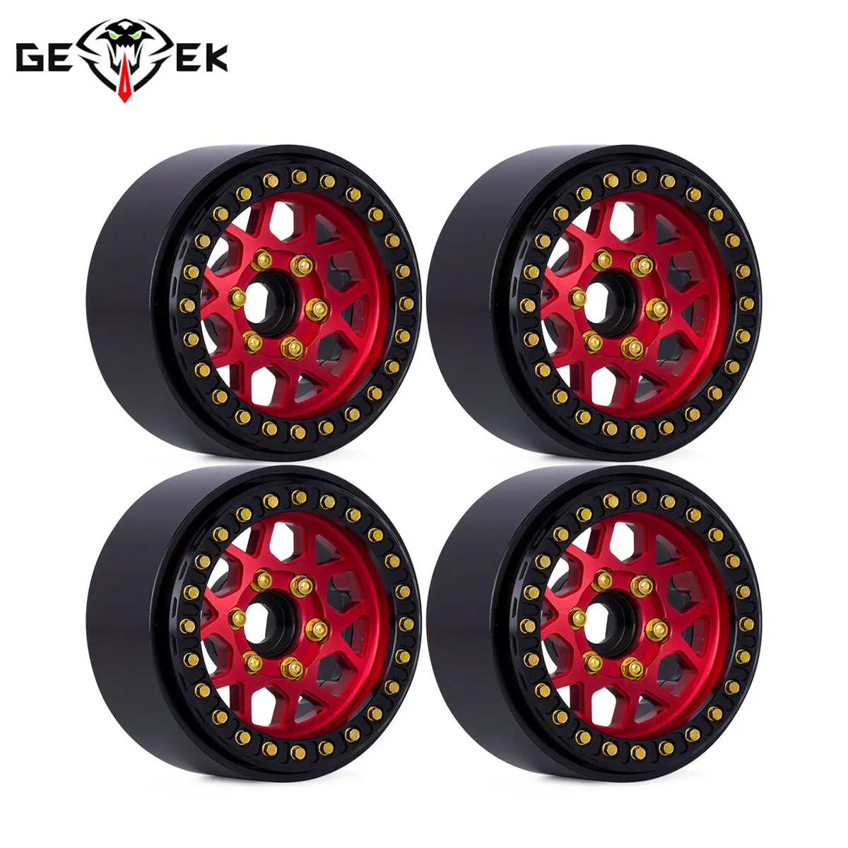 

4pcs CNC Aluminum 1.9 Beadlock Wheel Hub Rim for 1/10 RC Crawler Car SCX10 RC4WD D90 TRX4 Capra VS4-10 CC01 LCG Tires Upgrades