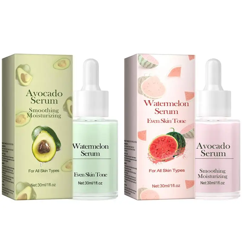 Avocado Face Serum Watermelon Face Firming Essence Lifting Firming Fade Fine Lines Anti-aging Essence Removing Wrinkles Essence