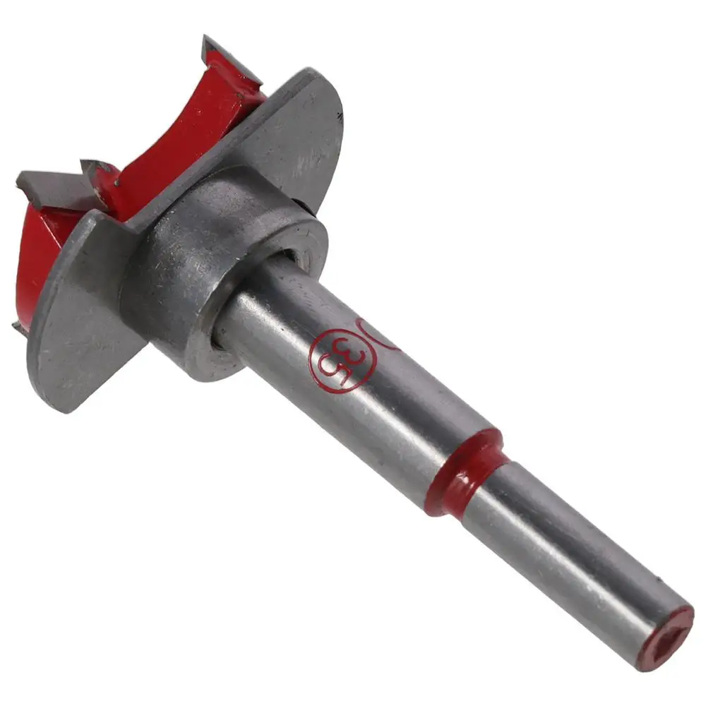 

Портативный твердосплавный открывалка для петель шкафа с ограничителем глубины, красный 35 мм, сверло для скрытых петель, серебряная твердосплавная направляющая, работник