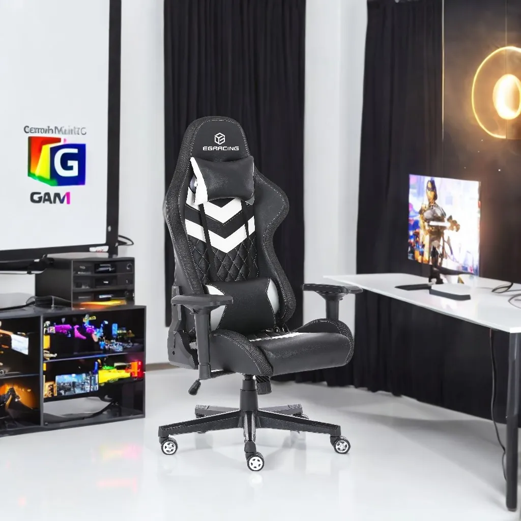 

Ergonomic Office Furniture Gamer Racing Black PU Leather Gaming Chair For