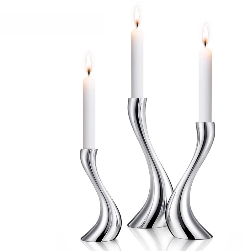 

Stainless steel swan, light luxury Internet celebrity Nordic candlestick decoration, romantic table home decoration