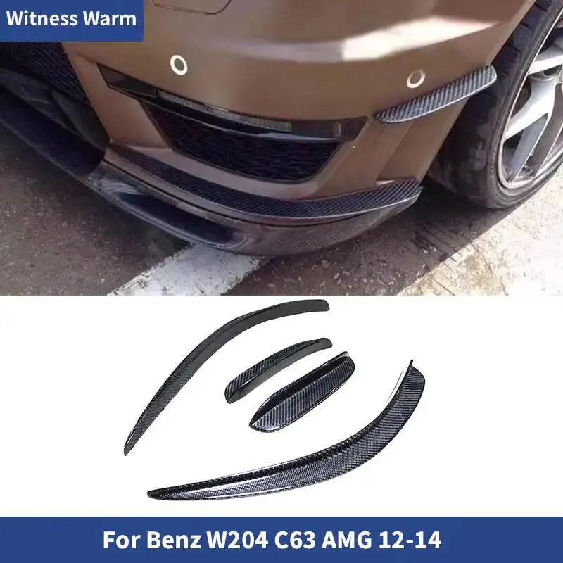 Pare-chocs avant en fibre de carbone, garde-boue latéral, coupe-vent, coupe-vent, Benz Classe C W204 C63 Amg, 2012, 2013, 2014