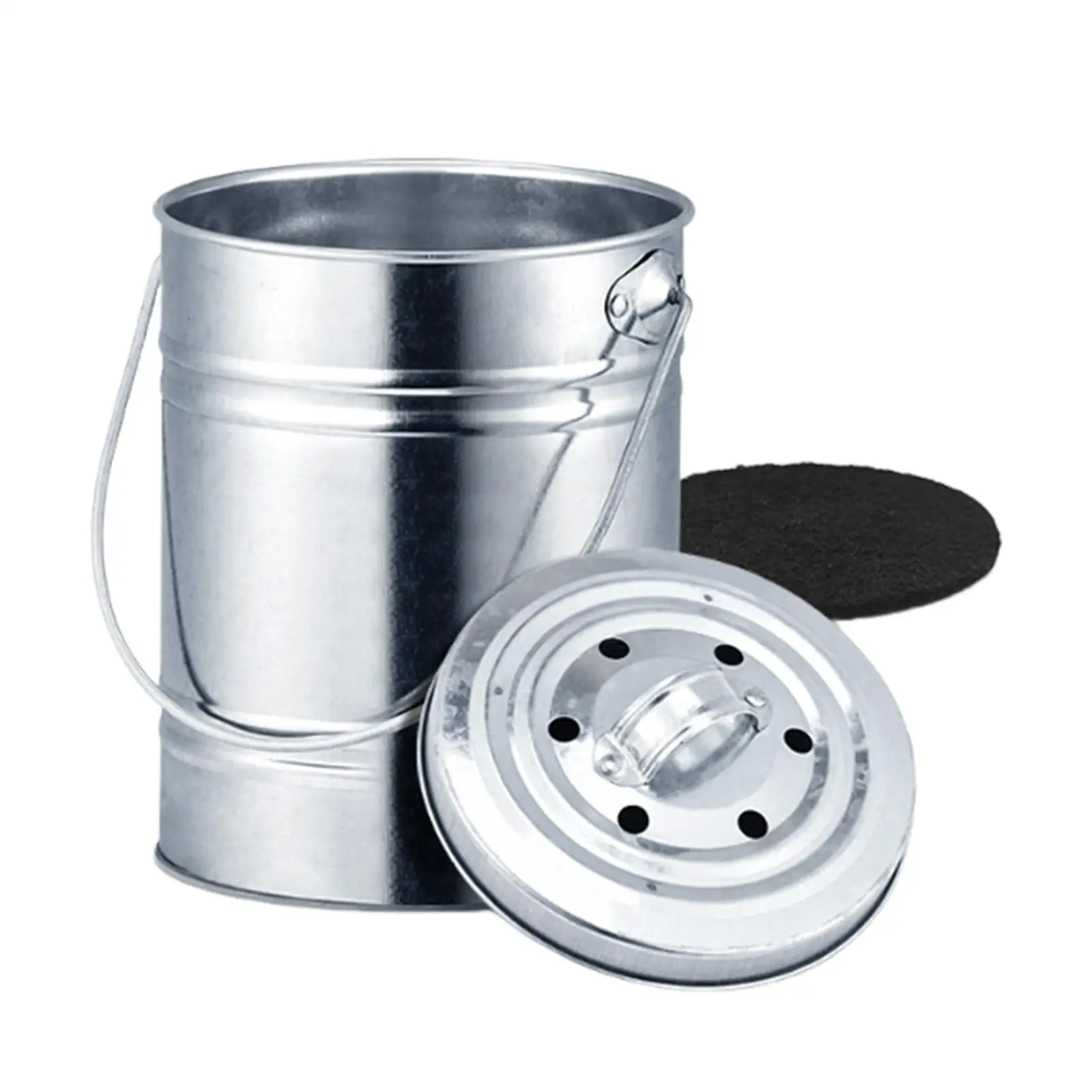 Kitchen Compost Bin Waste Recycling with Lid Sealed Portable Fermentation Tank Trash Can for Garden Indoor Backyard Kitchen