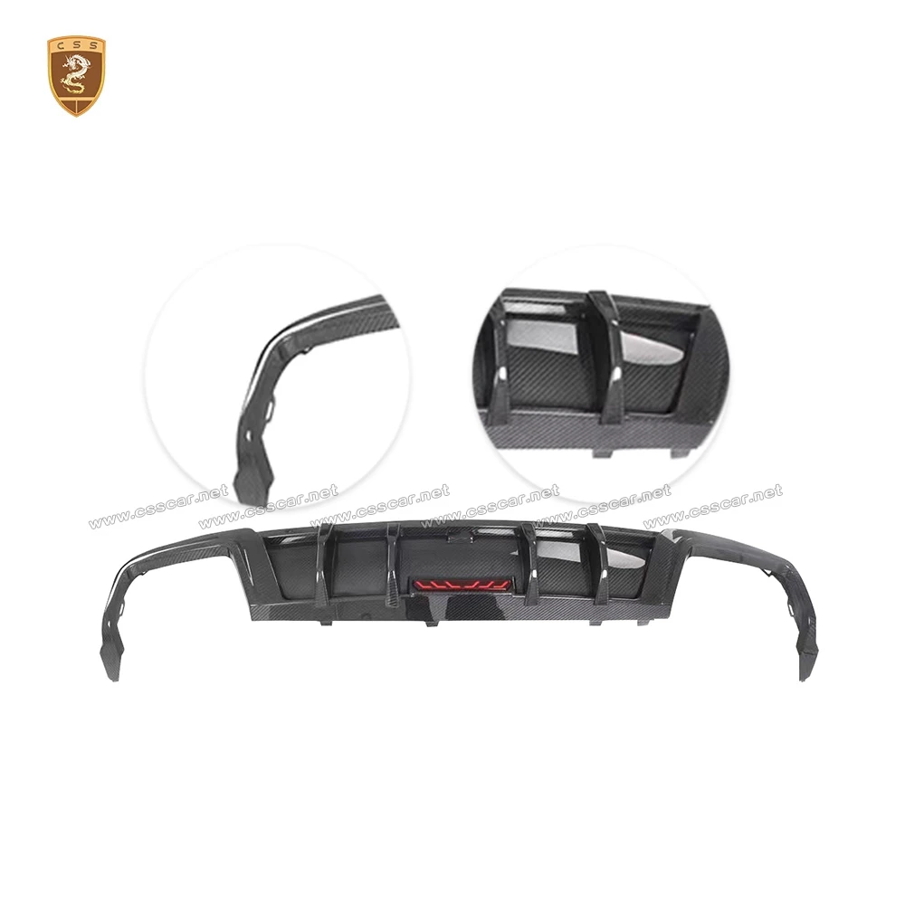 

For Audi A6 Allroad 2022 CSS Style Dry Carbon Fiber Rear Bumper Lip Diffuser Spiltter Guard Moulding Accessories