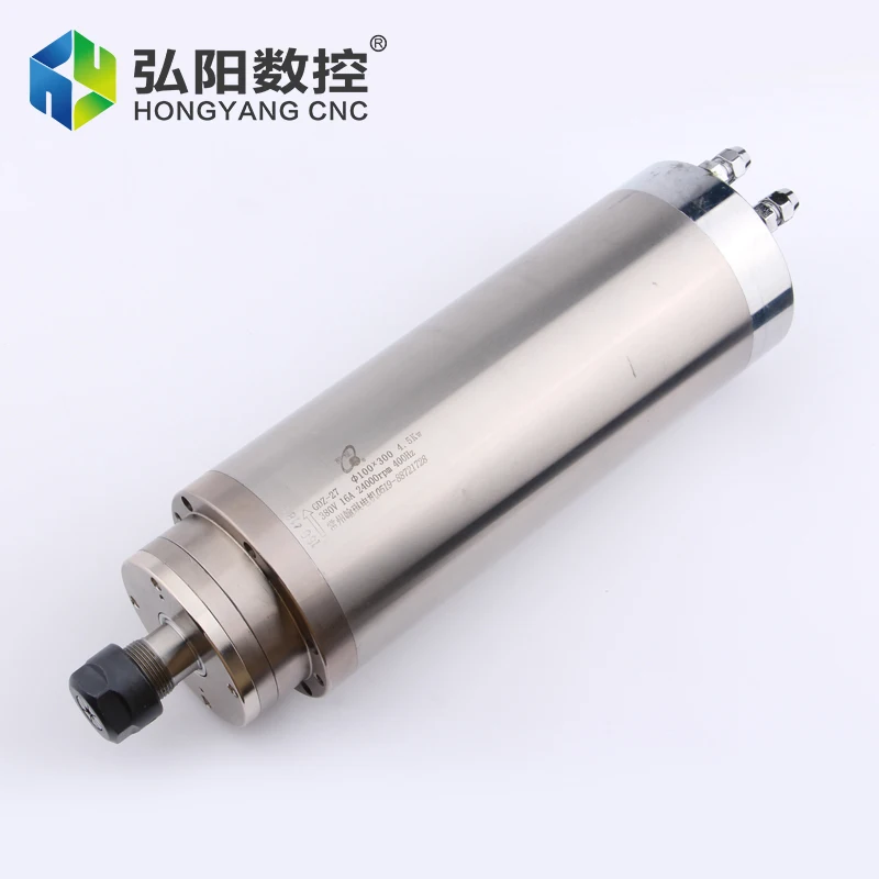 Diameter 100mm 4.5 Kw 380v 16a 24000rpm 400hz Cnc Spindle Motor Hqd Gdz 27 4.5kw Spindle Water Cooled