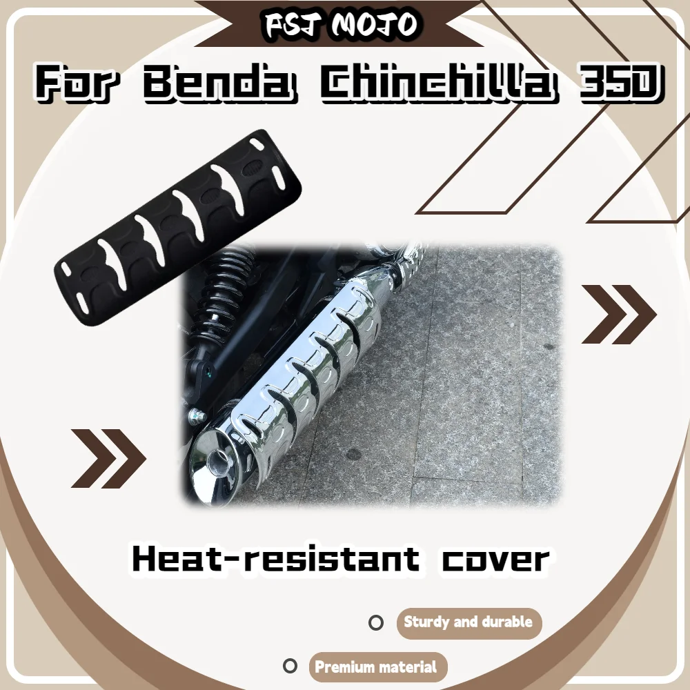 For Benda Chinchilla 350 Large Dragon Spine Exhaust Guard Cover, High Temp Resistant Anti-Burn Shield Accessories