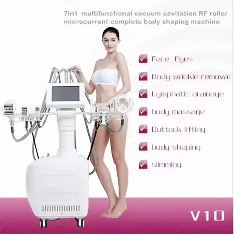 

V10 Multifunctional VELABODY SHAPE Body Slimming Cavitation Cellulite Fat Removal Vacuum Roller eye care Weight loss machine