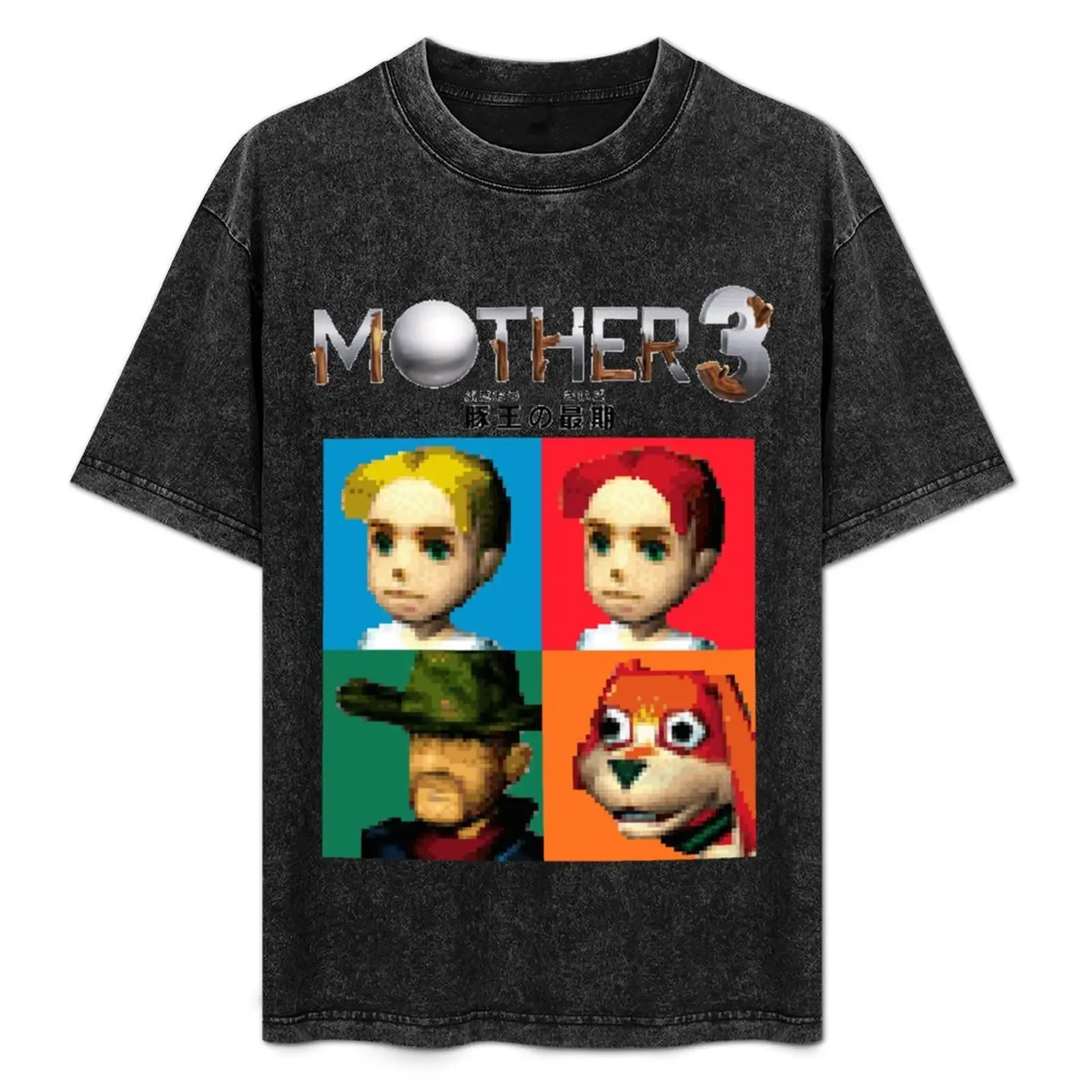 

MOTHER 3 / EarthBound 64 Tiles (MOTHER 3 Logo) T-Shirt oversized mens t shirts pack