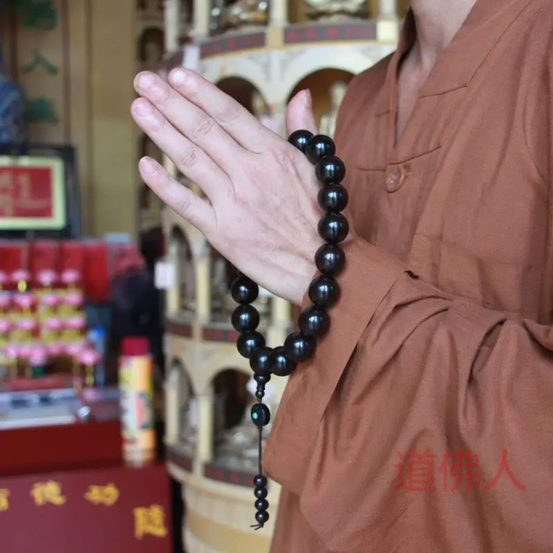 Ebony Purple Sandalwood 20 Mm18 27 36 108 Rosewood Ebony Bracelet Handhold Rosary Buddha Beads Necklace Buddhism Prayer Props