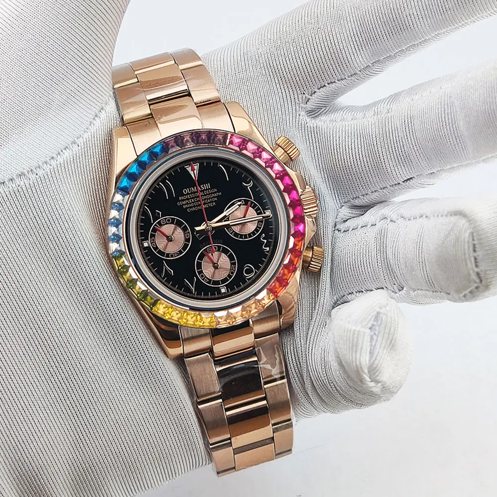 VK63 시계 크로노그래프 39.3mm 럭셔리 시계 남성용 크로노그래프 신상품 남성용 시계 비즈니스 시계 남성용 VK63 남성용 방수 10ATM