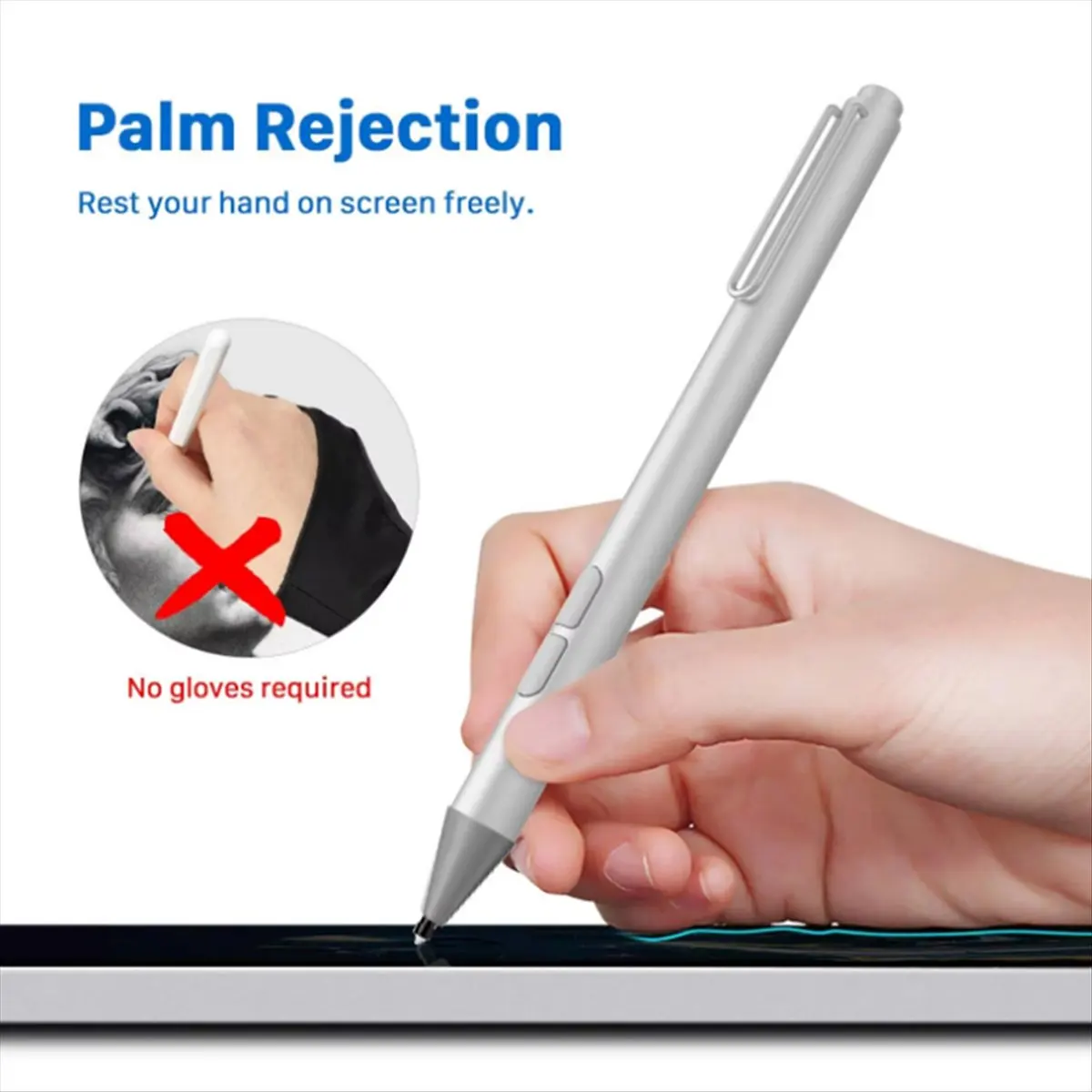 Promotion Touch Stylus Pen for 4096 Pressure Sensitivity Palm Rejection for Pro9 Pro8 Laptop,A