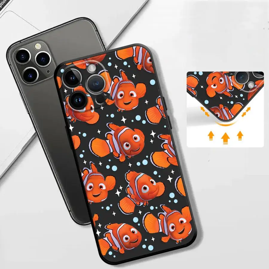 Disney Cartoon Marlin Phone case for iPhone 16 15 14 13 12 11 Plus Pro ProMax 7 8 Plus 13 12 Mini X XR XS Max funda case