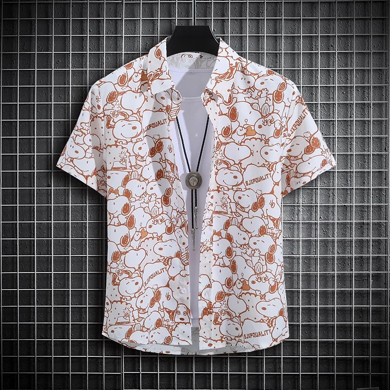 HAIBINZOULU Camisa estampada de manga corta Unisex, Polo de gran tamaño