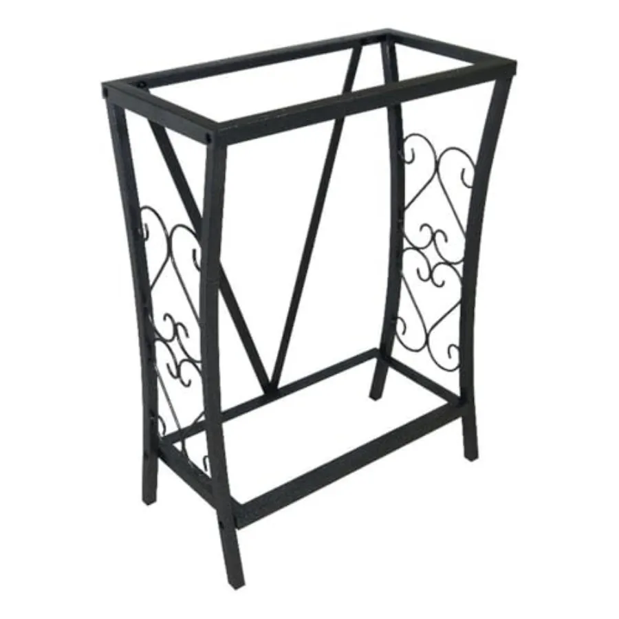

Traditional 10 Gallon Metal Aquarium Stand, Powder-Coated Steel, Black Finish, Elegant Scroll Design, Moisture-Resistant, Sturd