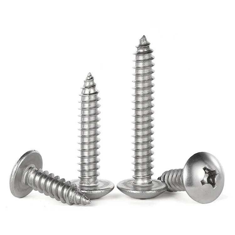 Peijian 316 Stainless Steel M3 M3.5 M4 M5 M6 Phillips Recessed Truss Self-tapping Screw Round Truss Mushroom Screws Furniture
