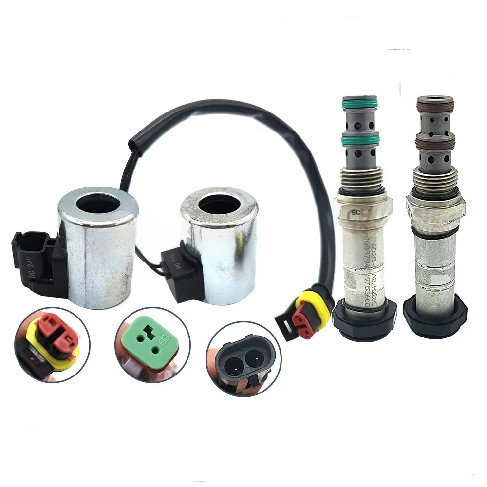 Sany, XCMG, Lovol, Zoomlion, Lingong, Longgong, Shantui excavator pilot safety lock solenoid valve coil valve core