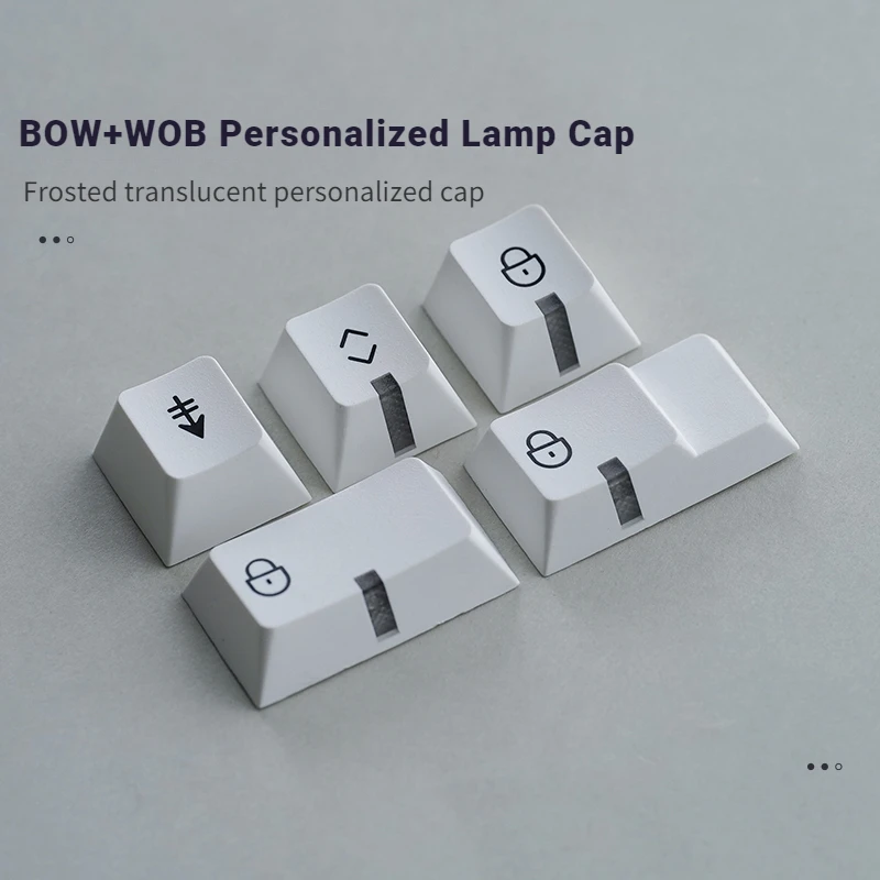 ECHOME Bow Wob Lamp Cap PBT Keyboard Cap Frosted Translucent Cherry Profile KeyCap for Mechanical Keyboard Keycap Accessories