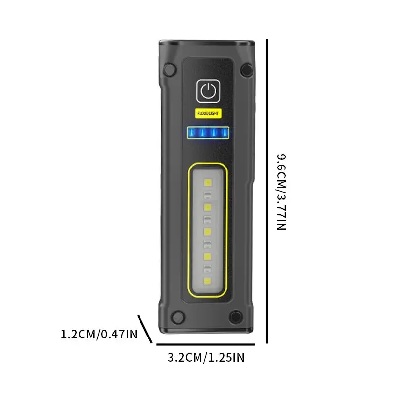 Lampe de travail LED très brillante, nouveau Design, avec alarme magnétique, porte-clés SOS, batterie externe, lampe de poche d'urgence étanche