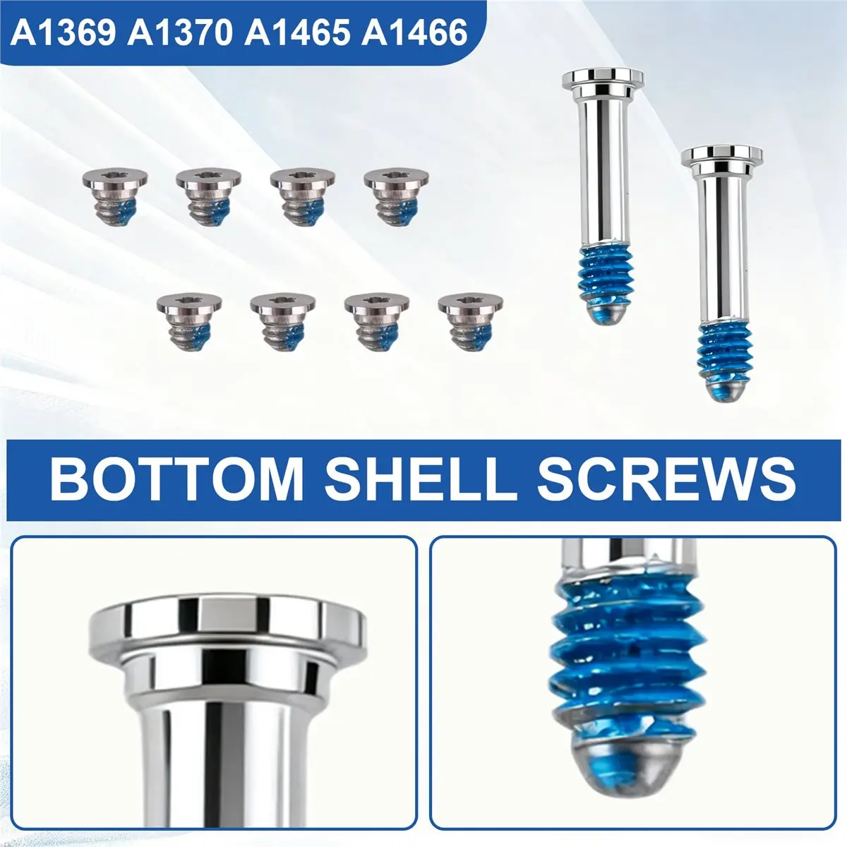 feelfeel 10Sets/Lot Bottom Screws Screw for Macbook Air 11Inch 13Inch A1369 A1370 A1465 A1466 Bottom Case Screws