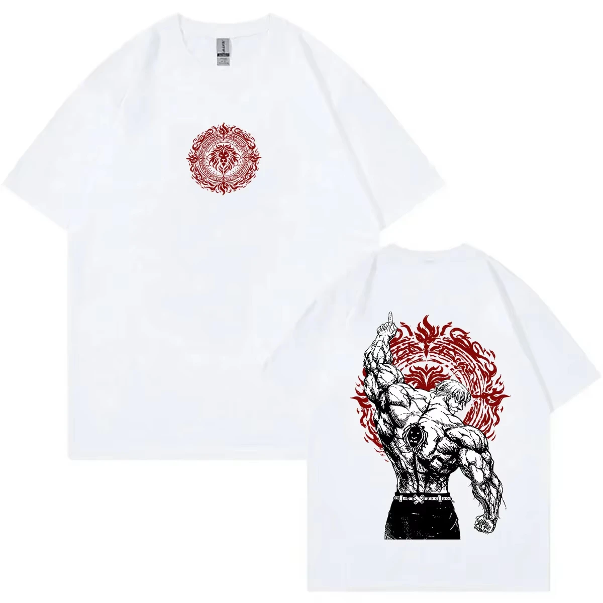 Summer Hot Sale Anime The Seven Deadly Sins Lion's Sin of Pride Escanor Print T Shirts Unisex Manga Hip Hop Streetwear T-shirt