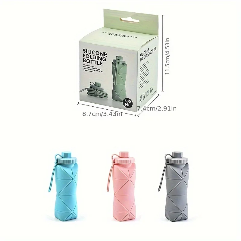 Sports Water Bottle New Creative Outdoor Portable Silicone Folding and Scalable Water Cup Travel Water Cup Handy Cup Water Cup view 4