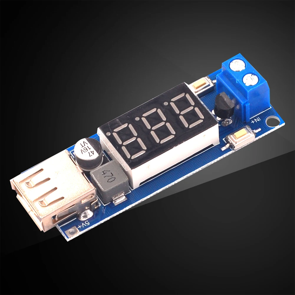 12V zu 5V Buck Converter DC 3A Step Down Converter LED Digital Display Volt Transformator USB Netzteil modul