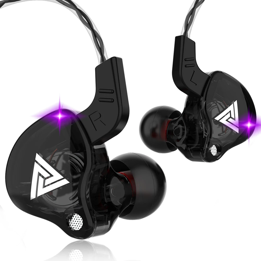 Original QKZ AK6 In-Ear-Kopfhörer 6, dynamische Treibereinheit, Kopfhörer mit Mikrofon, Stereo, Sport, HiFi, Subwoofer, Headset, Monitor-Ohrhörer