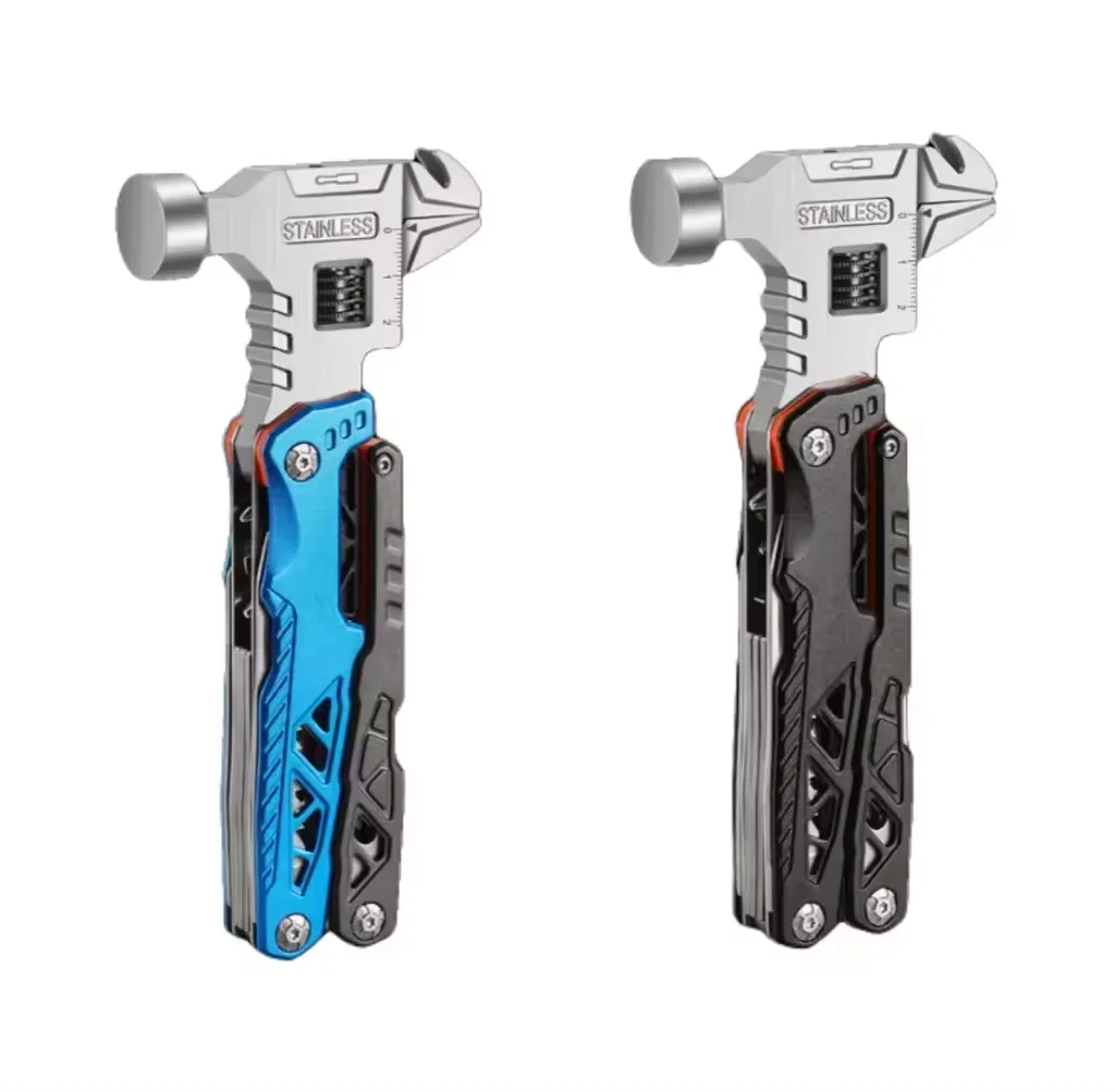 Camping & Hiking Stainless Steel Pliers Survival Tool Multitool Folding Multi Function Tool Pocket Knife Multi Hammer Pliers