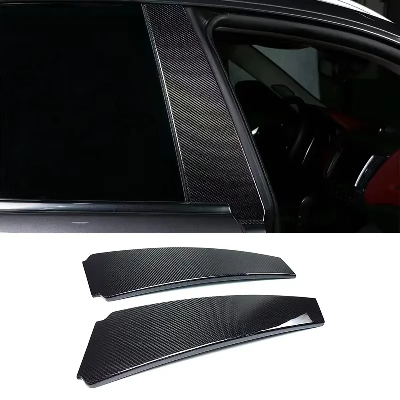 2014-2023 Middle pillar Carbon Fiber B Pillar Cover Trim Window Trim For Maserati Ghibli Quattroporte M156 M157