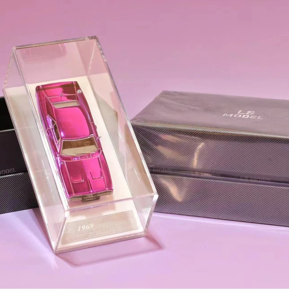 pre-sale-ls-1-64-for-charger-1969-limited-chrome-chameleon-blue‑purple-gloss-chrome-purple-diecast-model-muscle-car-collection