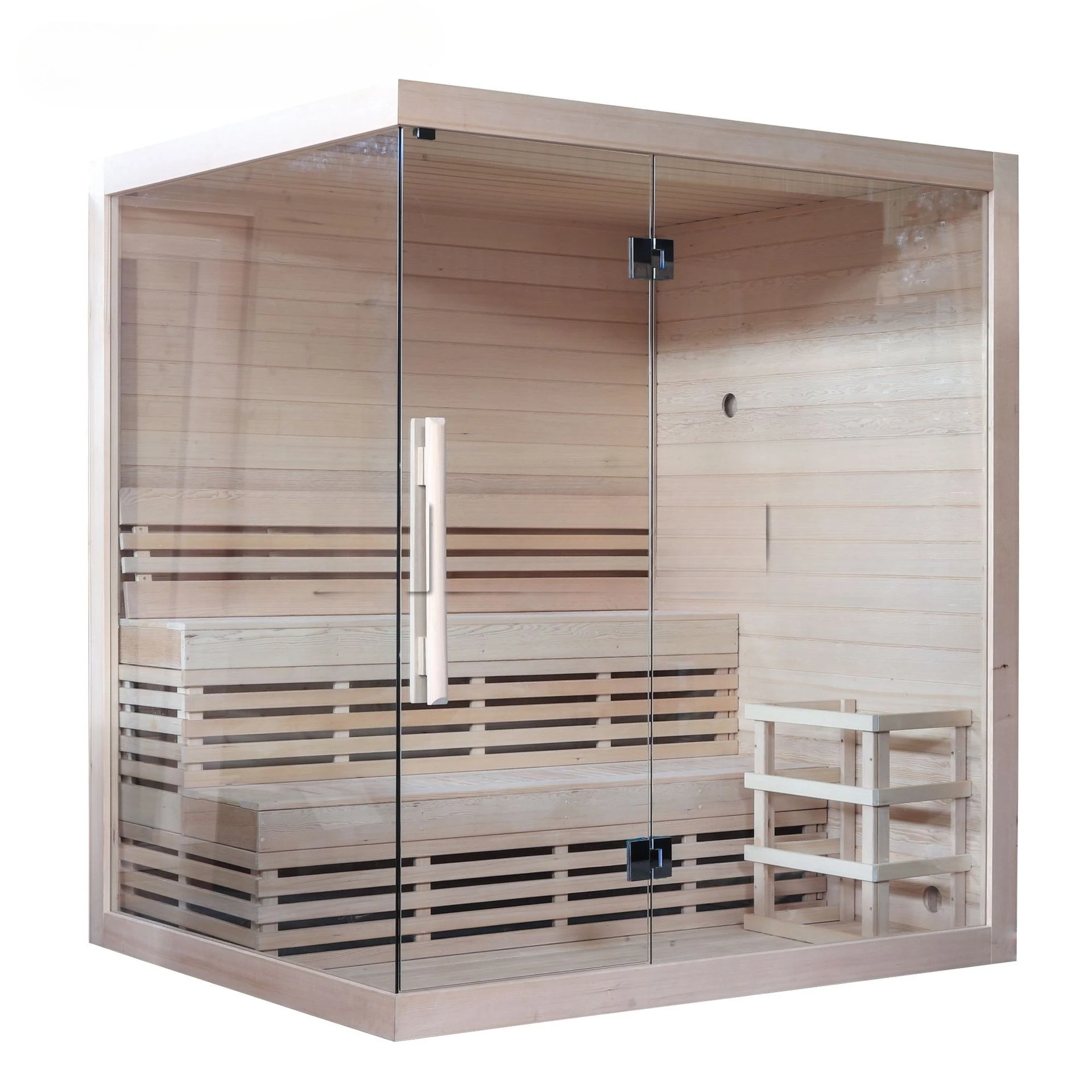 Professional sauna Hemlock 3-4 people Traditional sauna, wooden barrel, wooden spoon, stone