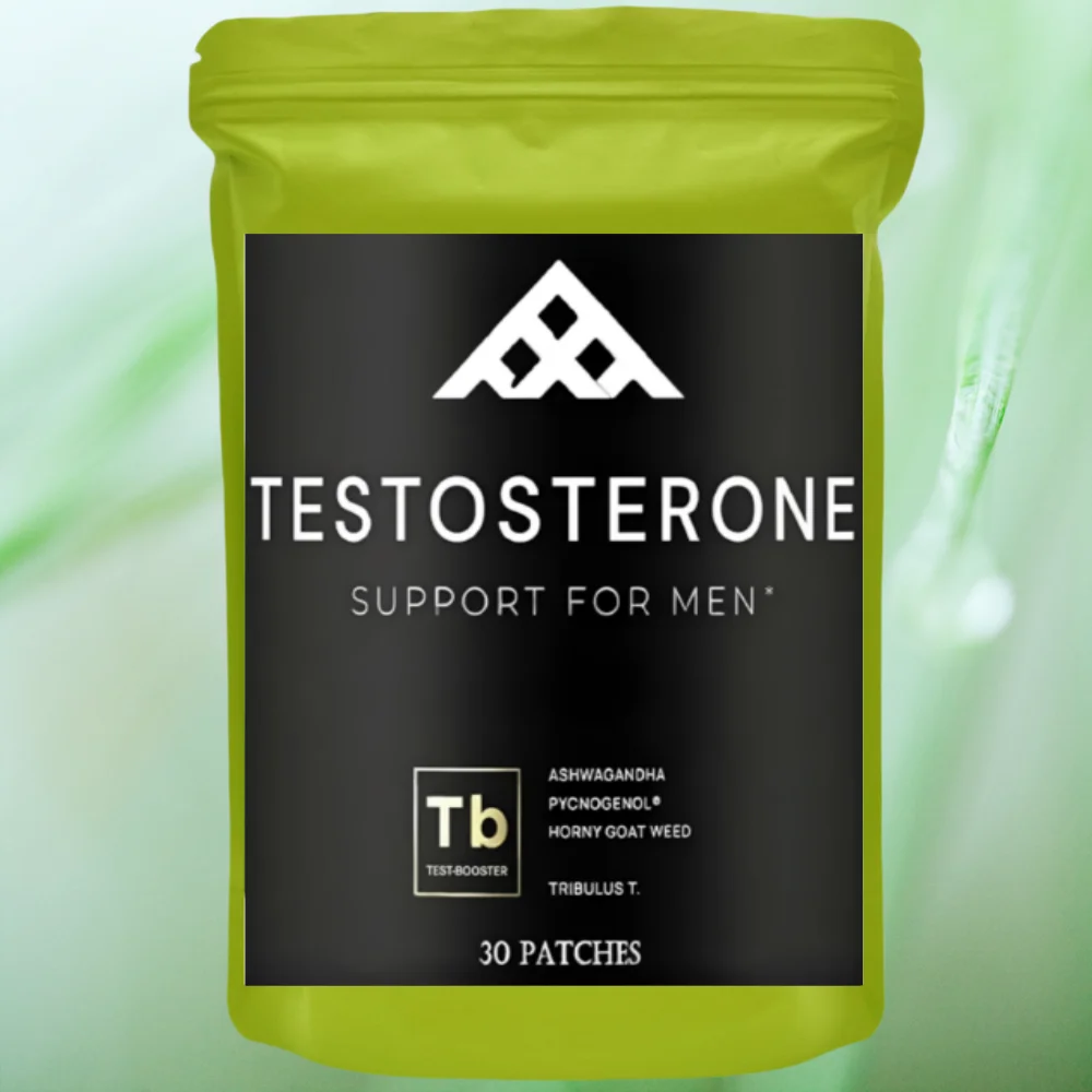 30 remendos impulsionador de testosterona para homens com erva daninha de cabra com tesão, raiz de maca remendos transdermicos força de resistência energética